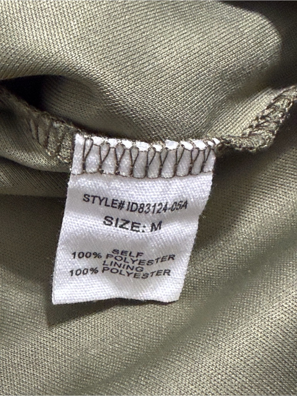 Altar’s State Tiered Ruffle Dress Long Sleeves Olive Green V-Neck Size Medium - Picture 9 of 12